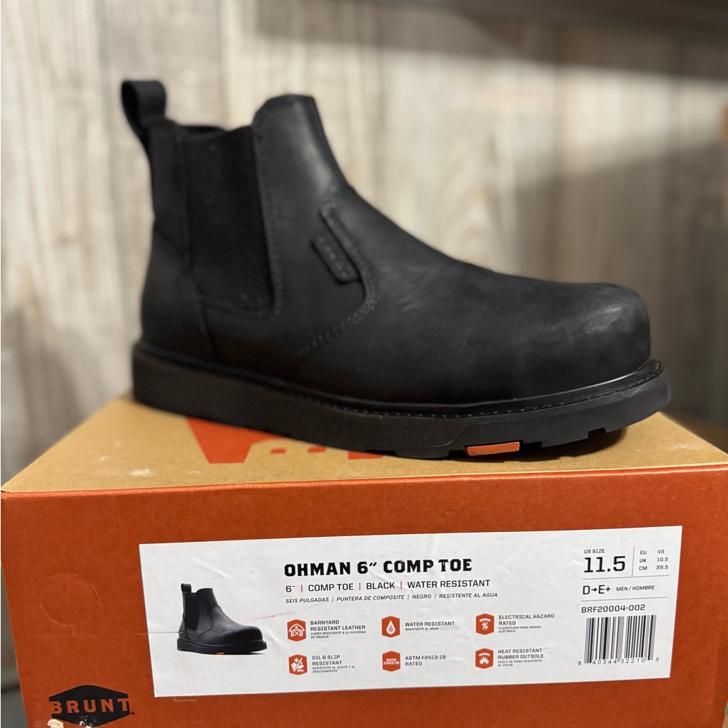 Ohman 6" Comp Toe Black Men's Shoes
